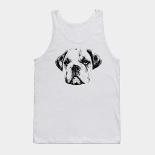 Bulldog Face Design - A Bulldog Christmas Gift Tank Top